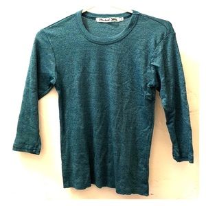 BLUE 3/4 sleeve top